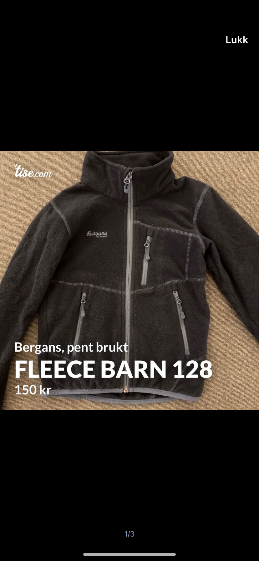 Bergans fleece str.128 FINN torget