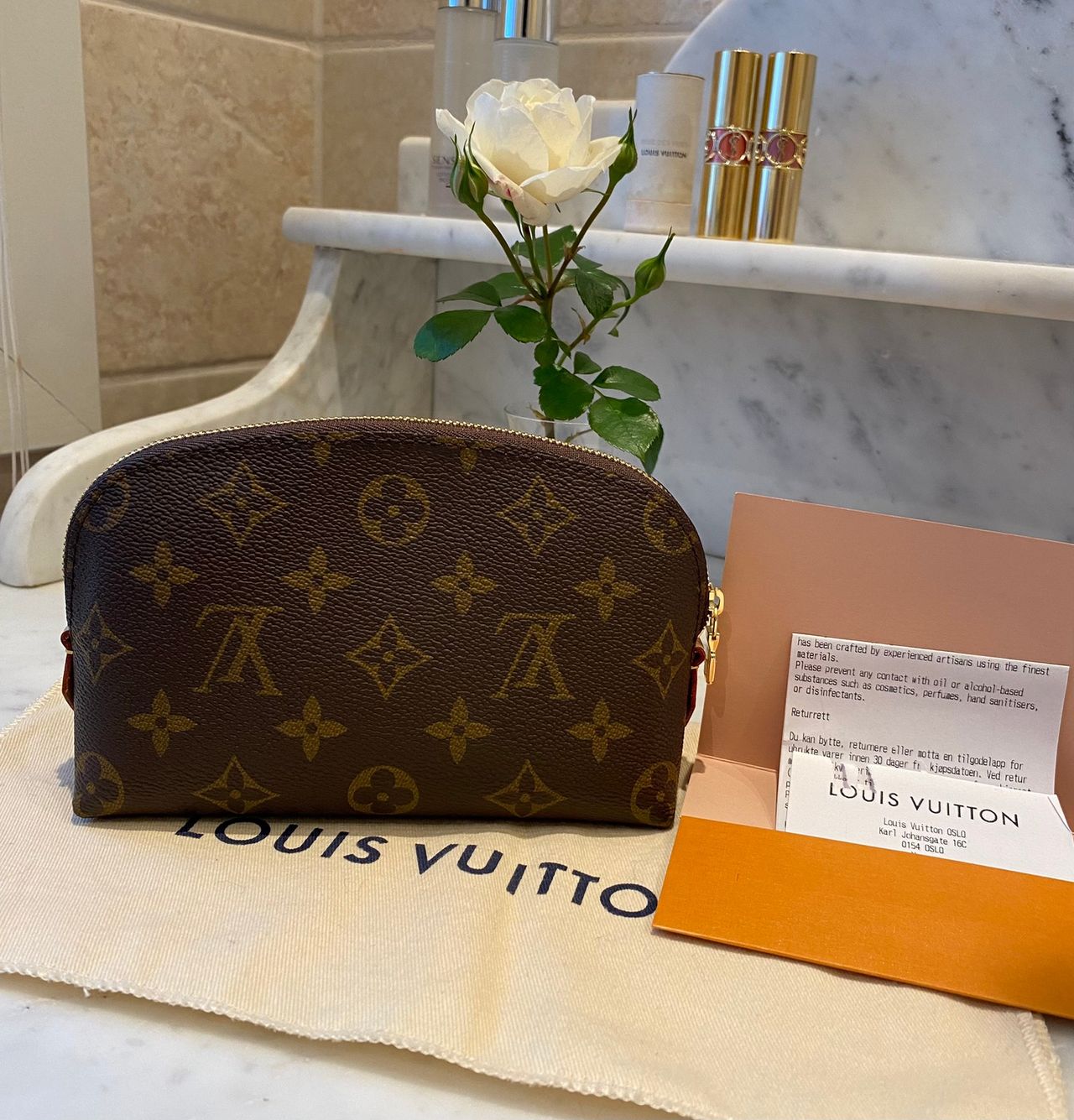 Louis Vuitton Cosmetic Pouch monogram PM