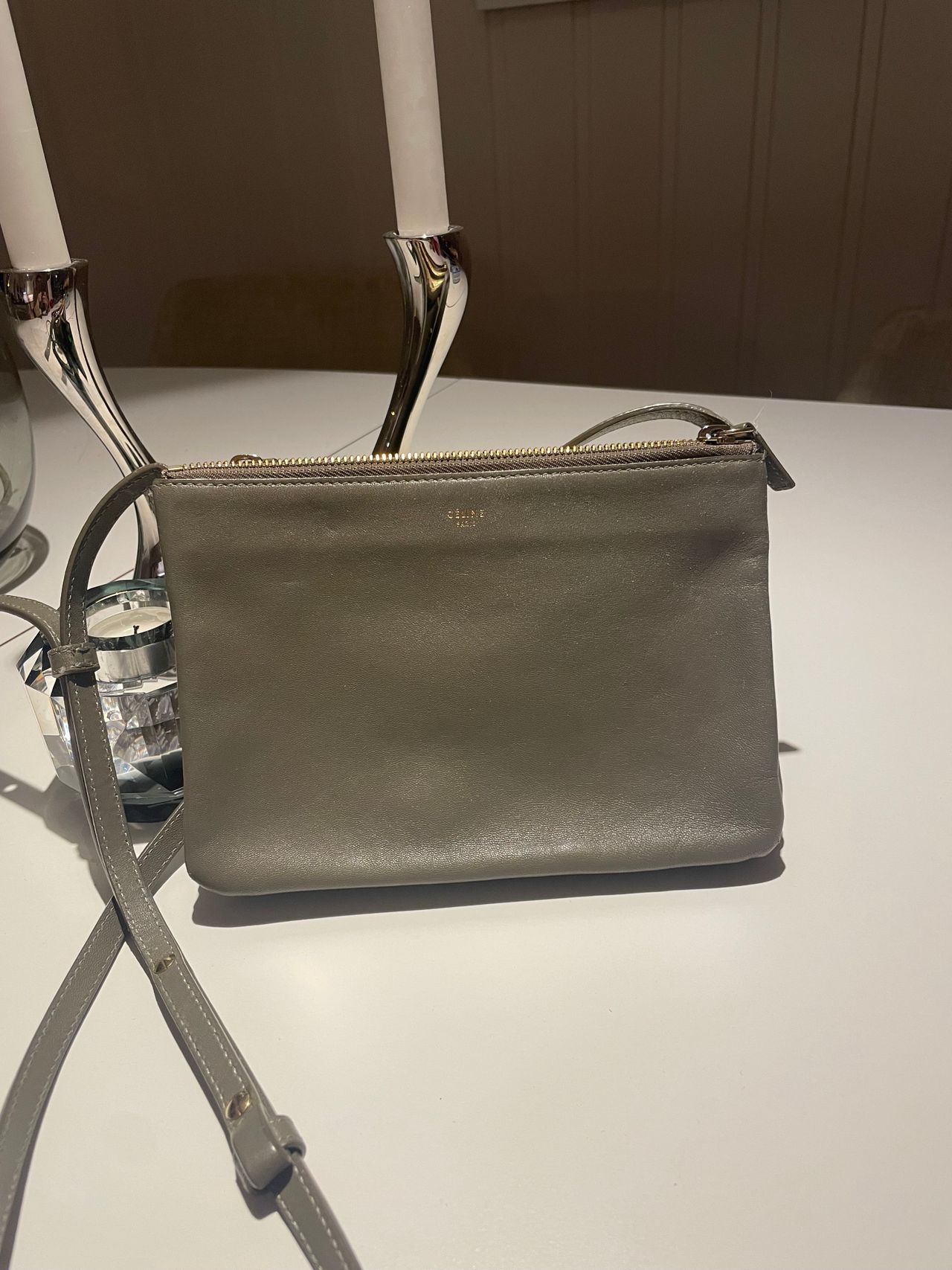 Celine trio store taupe