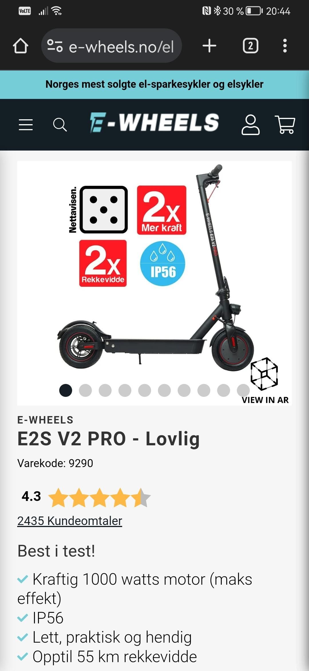 E2S V2 PRO Trottinette électrique