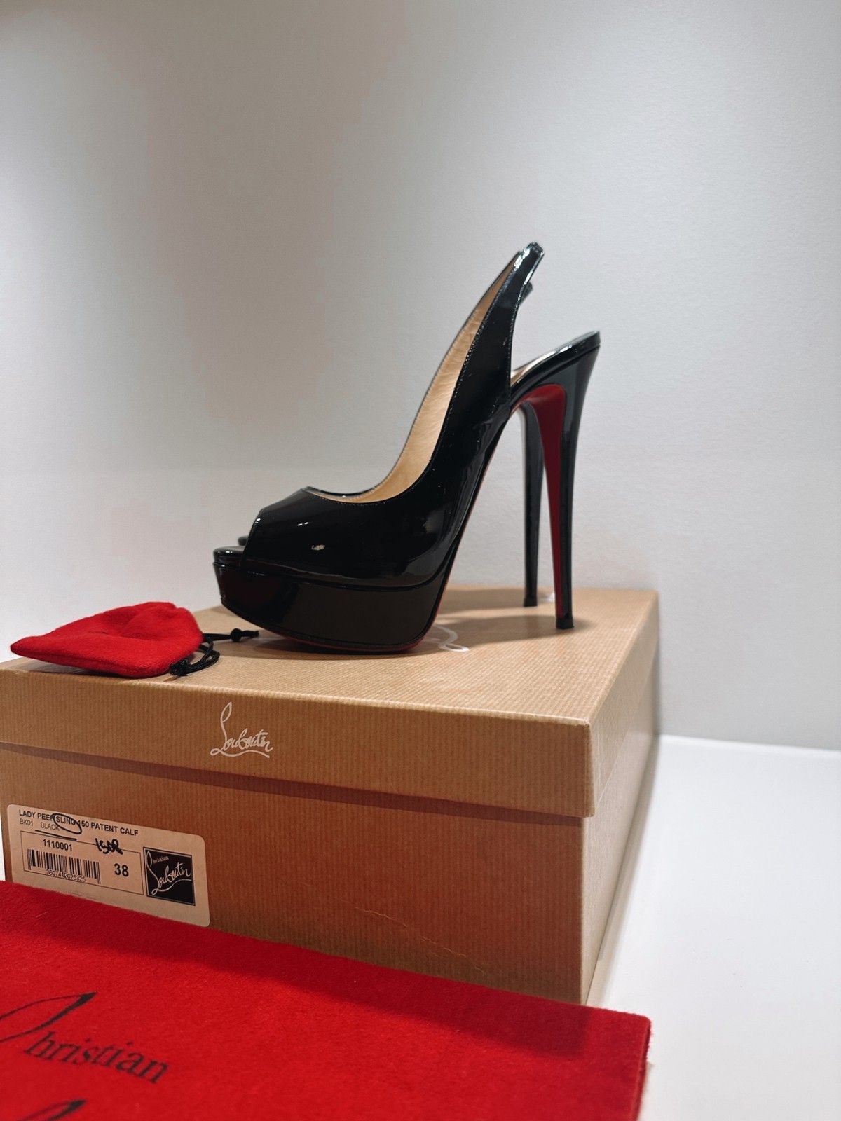 Louboutin lady peep sling sale
