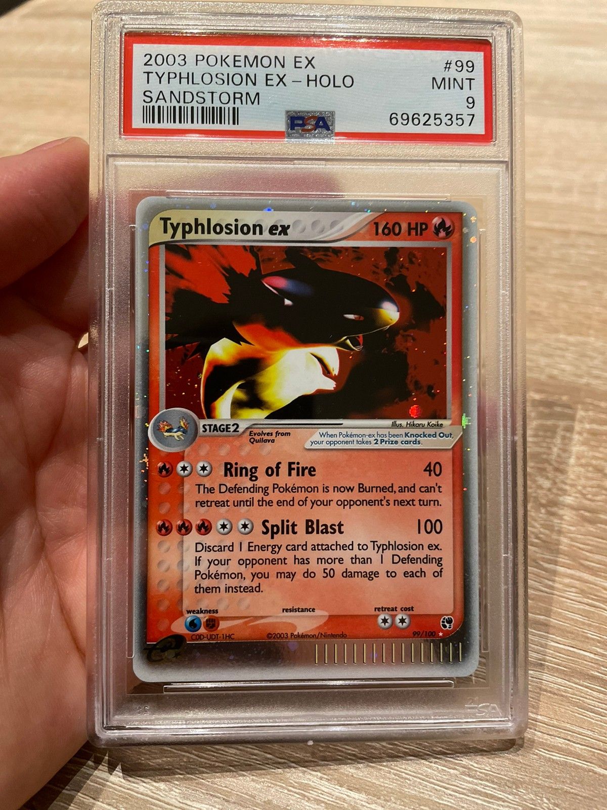 PSA 9 Typhlosion Ex fra Ex Sandstorm | FINN torget