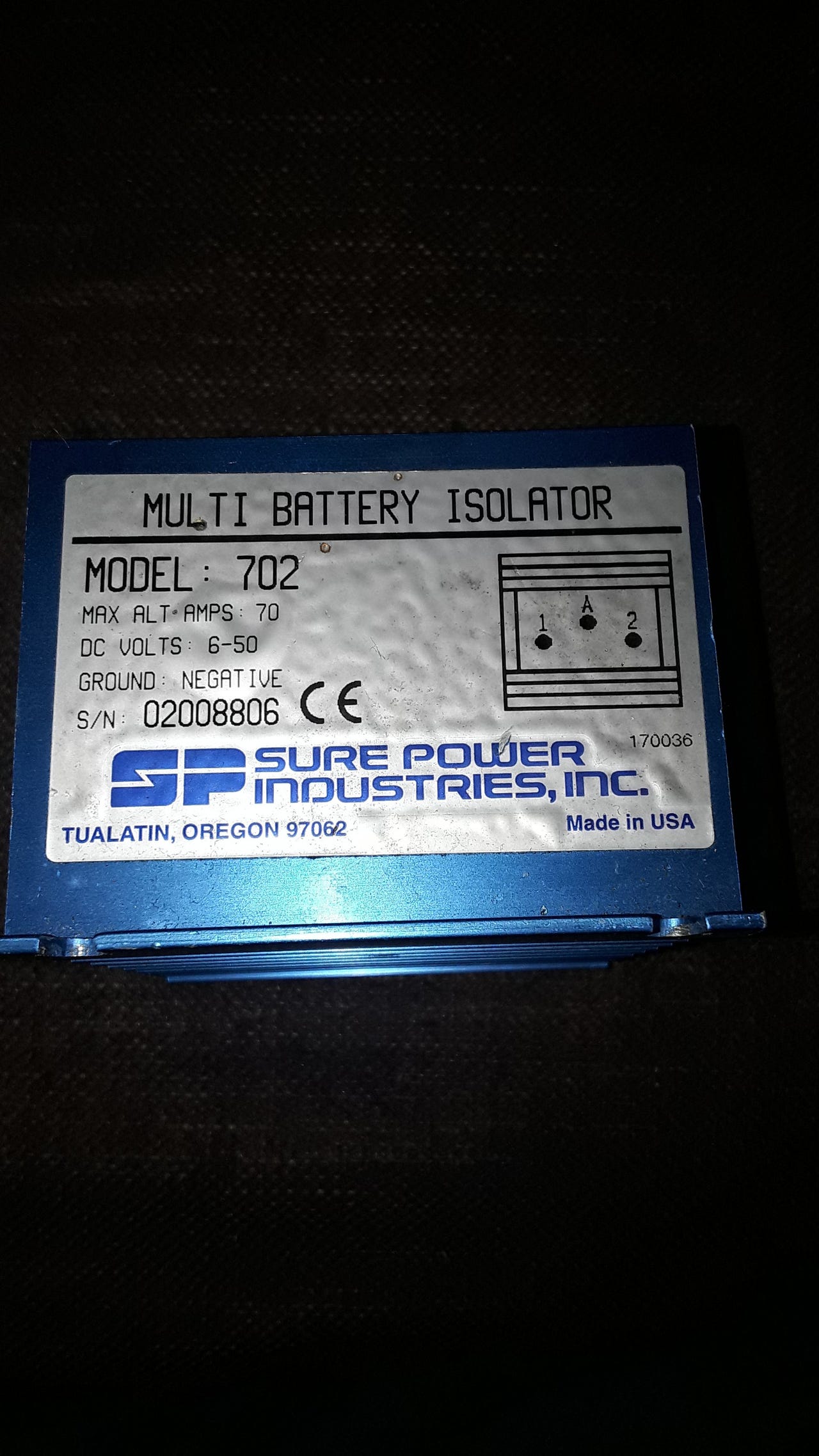 Multi batteri isolator model 702 FINN