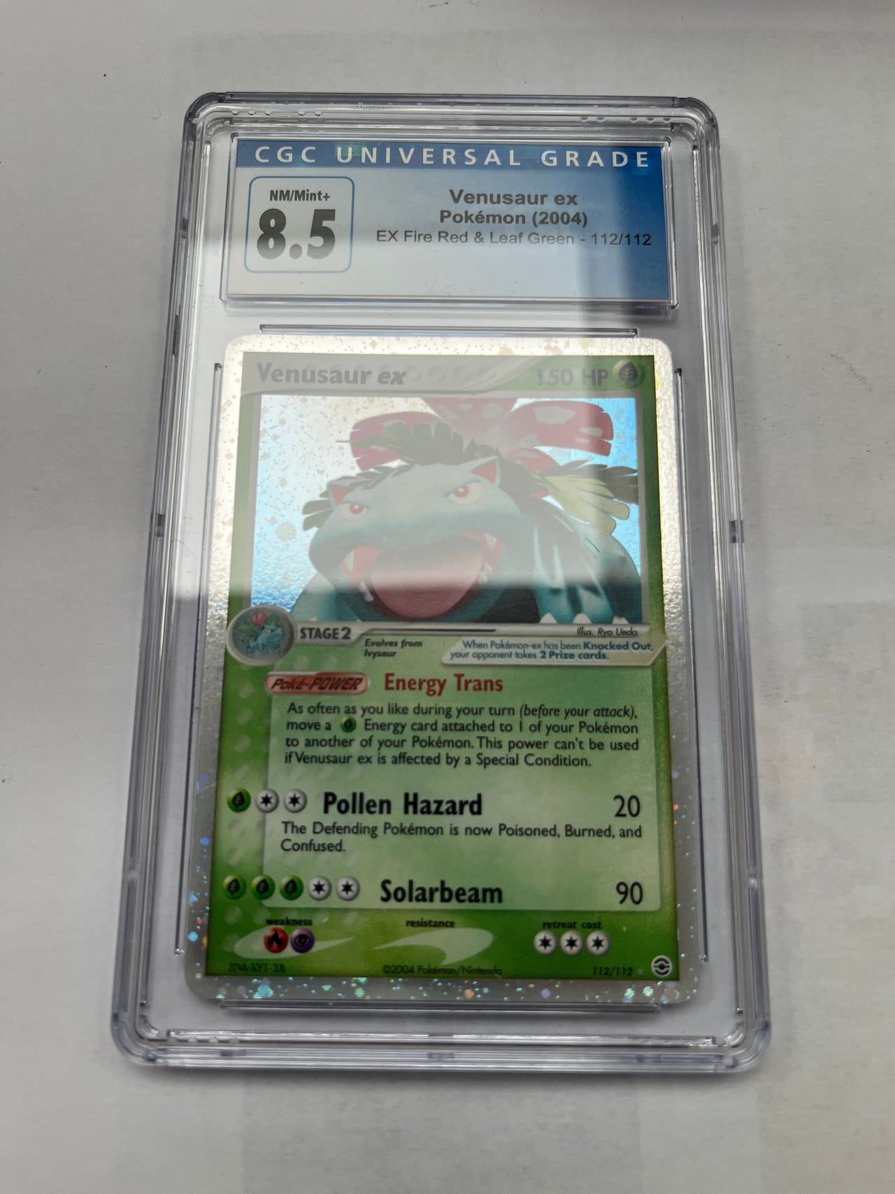 Venusaur ex 112/112 cgc 8,5 fire red leaf green FINN