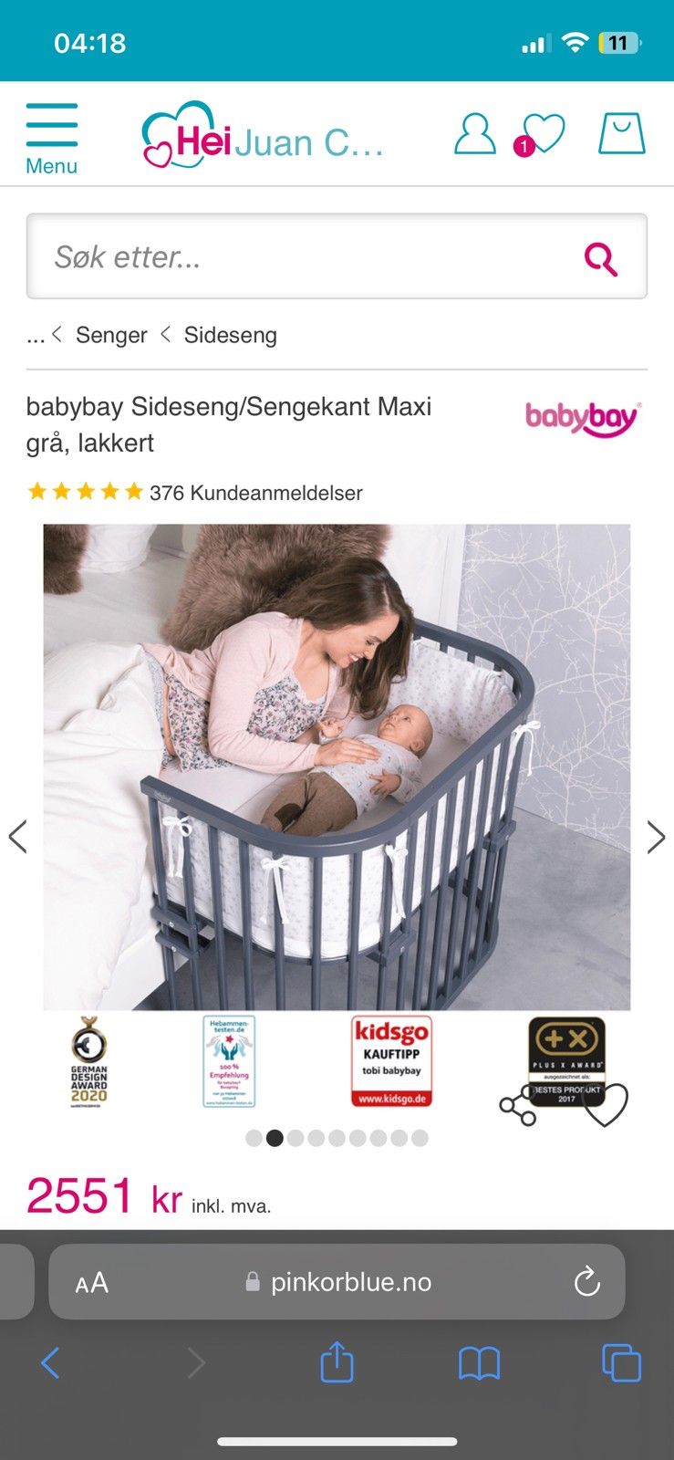 Babyban sideseng til salgs. FINN torget