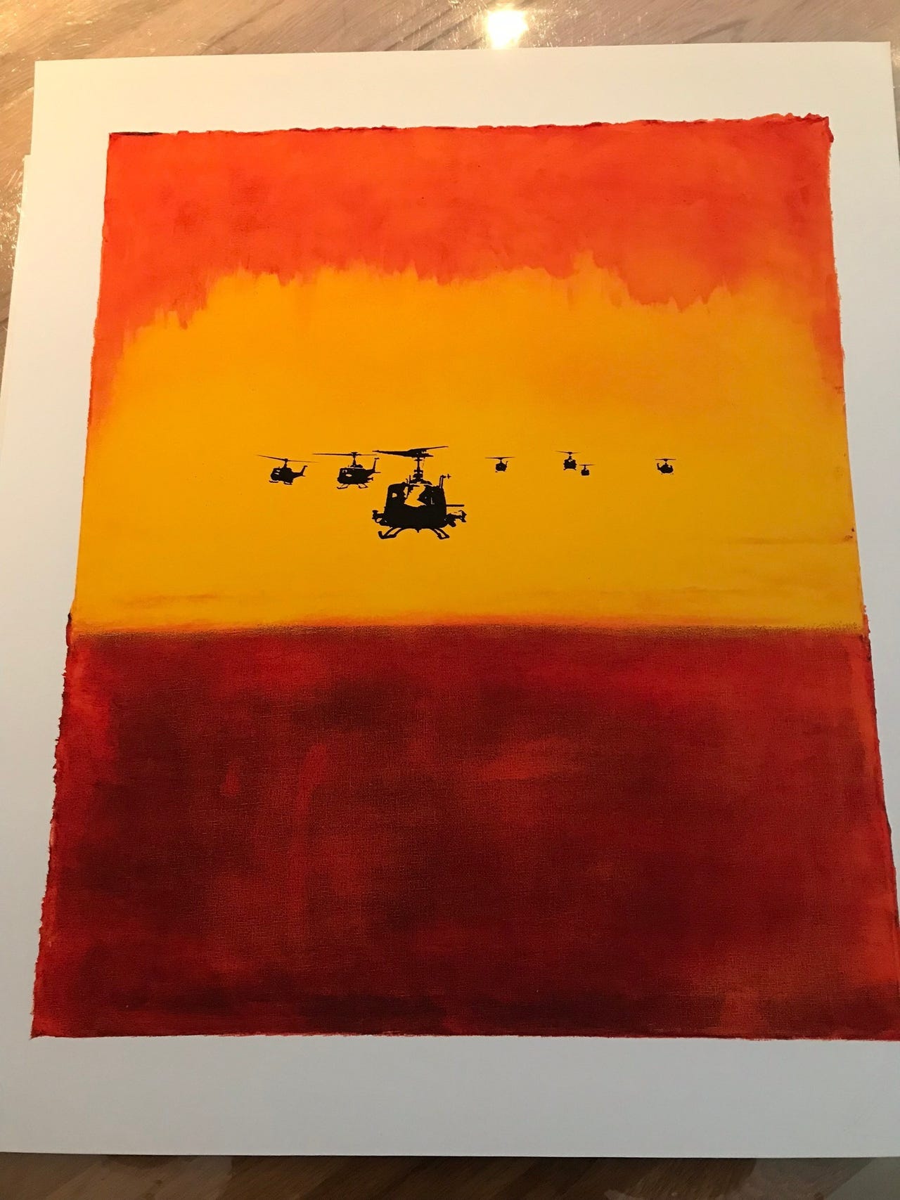 "I LOVE THE SMELL OF PAINT IN THE MORNING" MAIN NAPALM RED by Angel