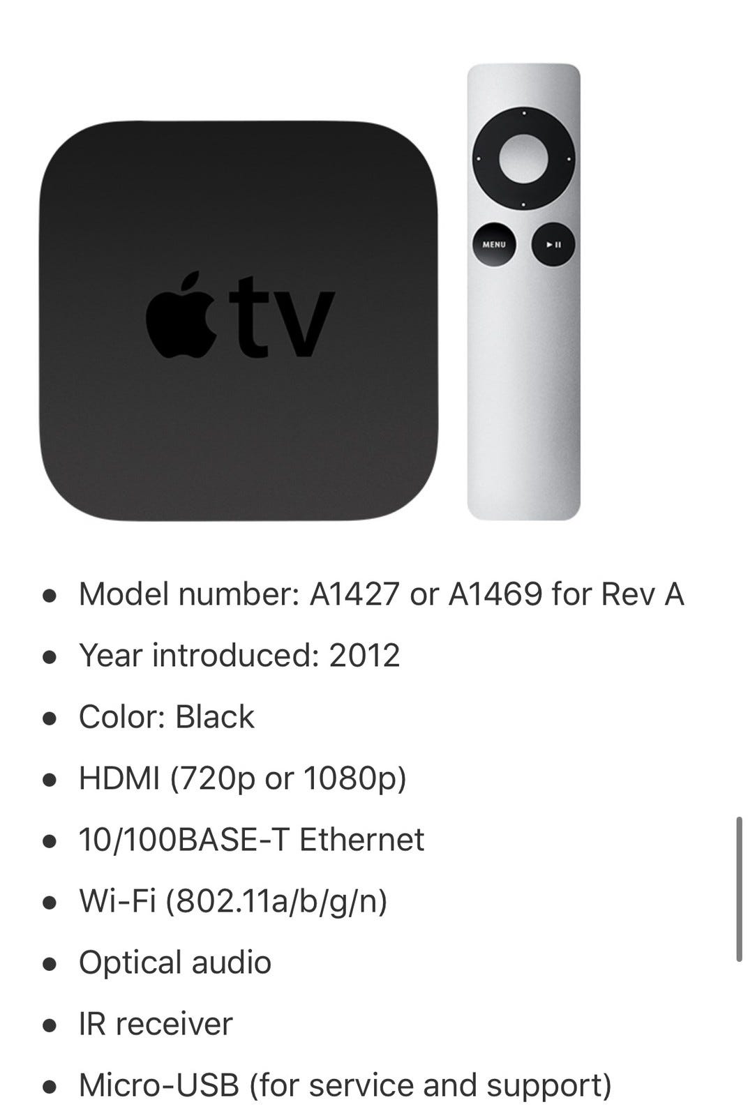 Apple TV A1469 FINN
