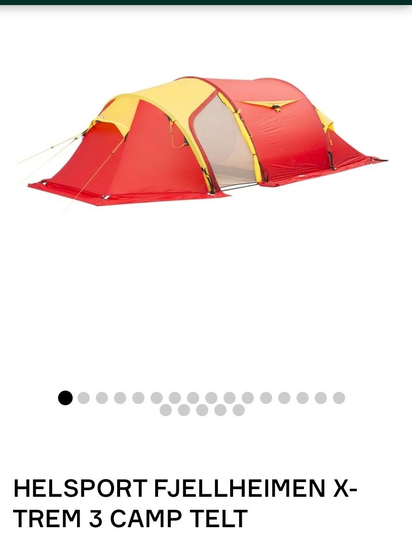 Ønskes kjøpt Helsport xtrem 3 camp Lofoten, fjellheimen eller