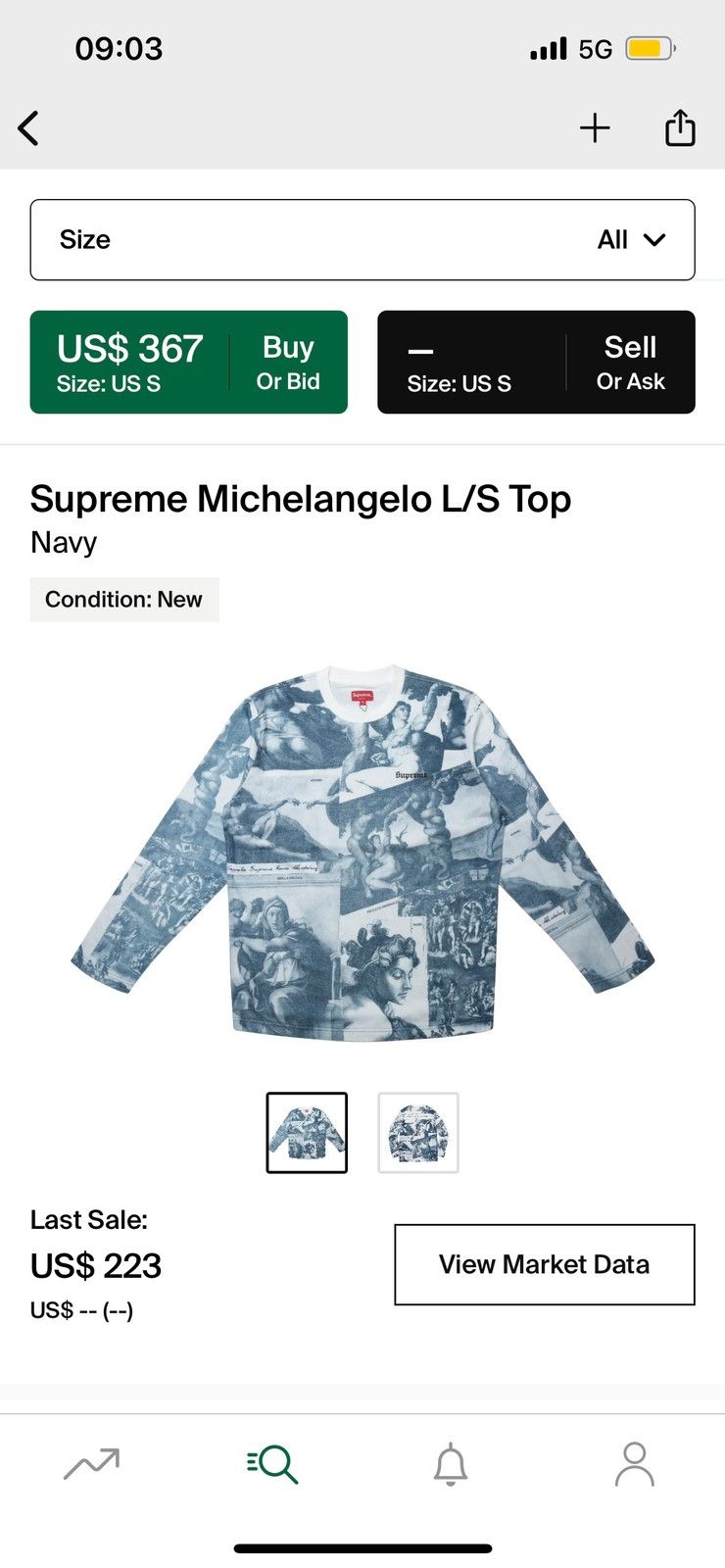 Supreme Michelangelo L/S Top - Pent brukt - strl L | FINN torget