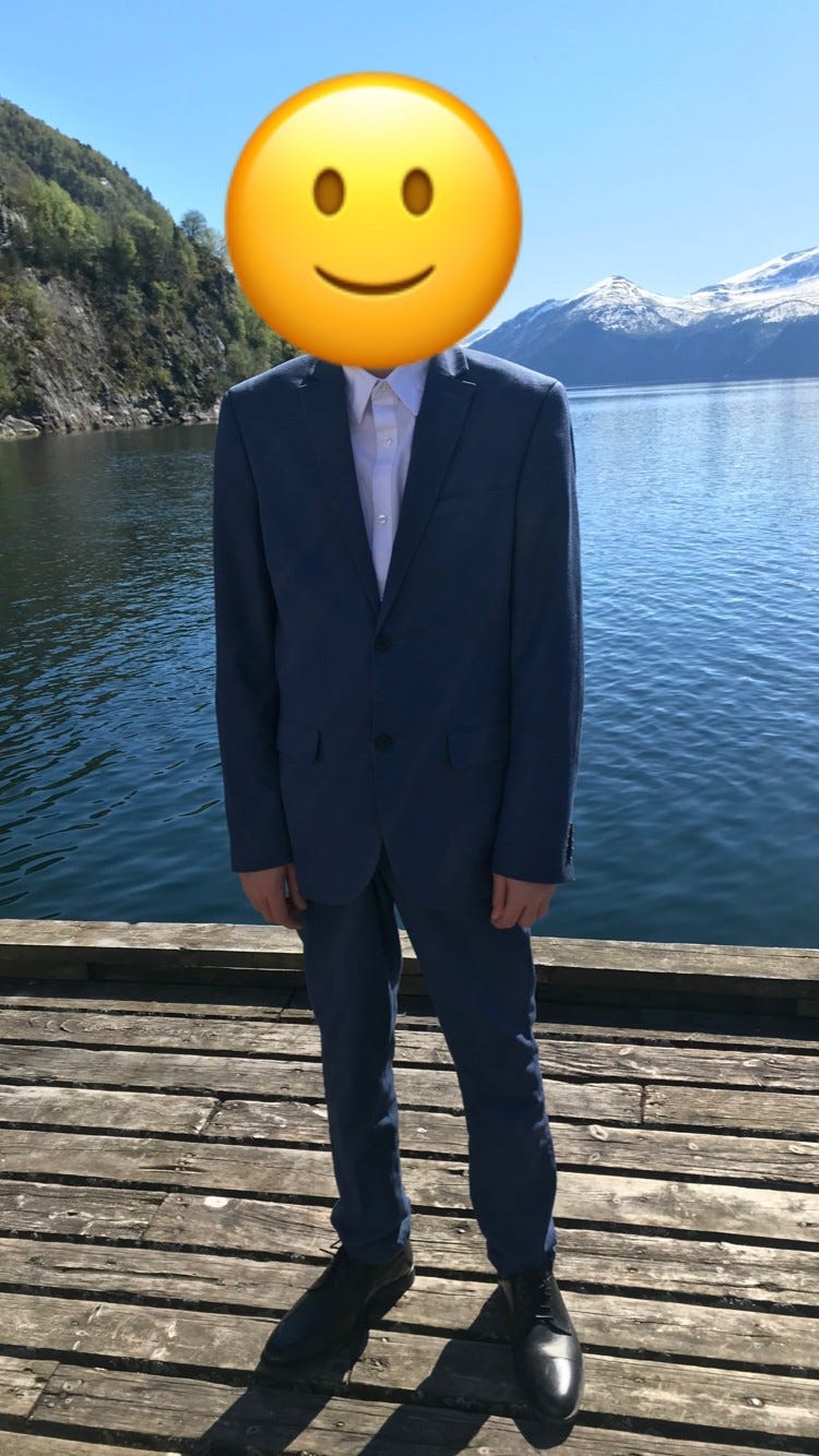 Blå dress str46 slimfit FINN