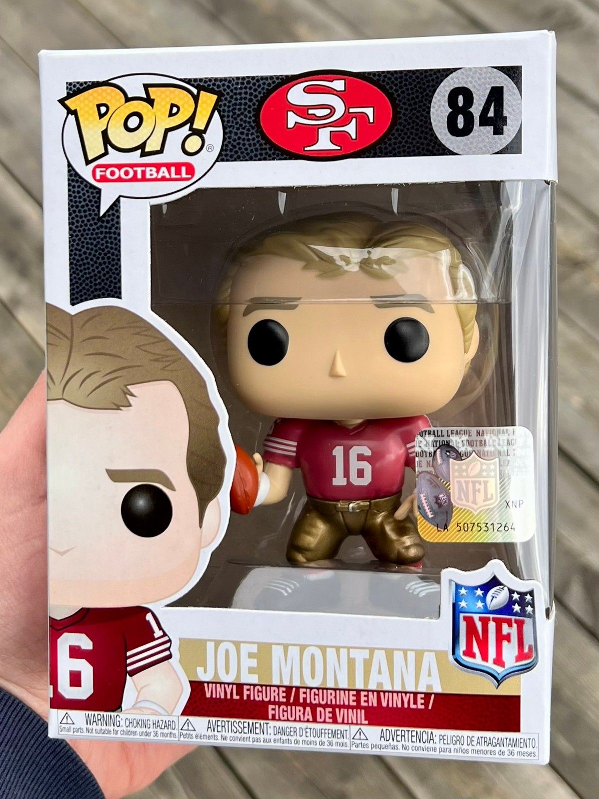 Funko Pop! Football Joe Montana (Holo Sticker), San Francisco 49ers, NFL  (84)