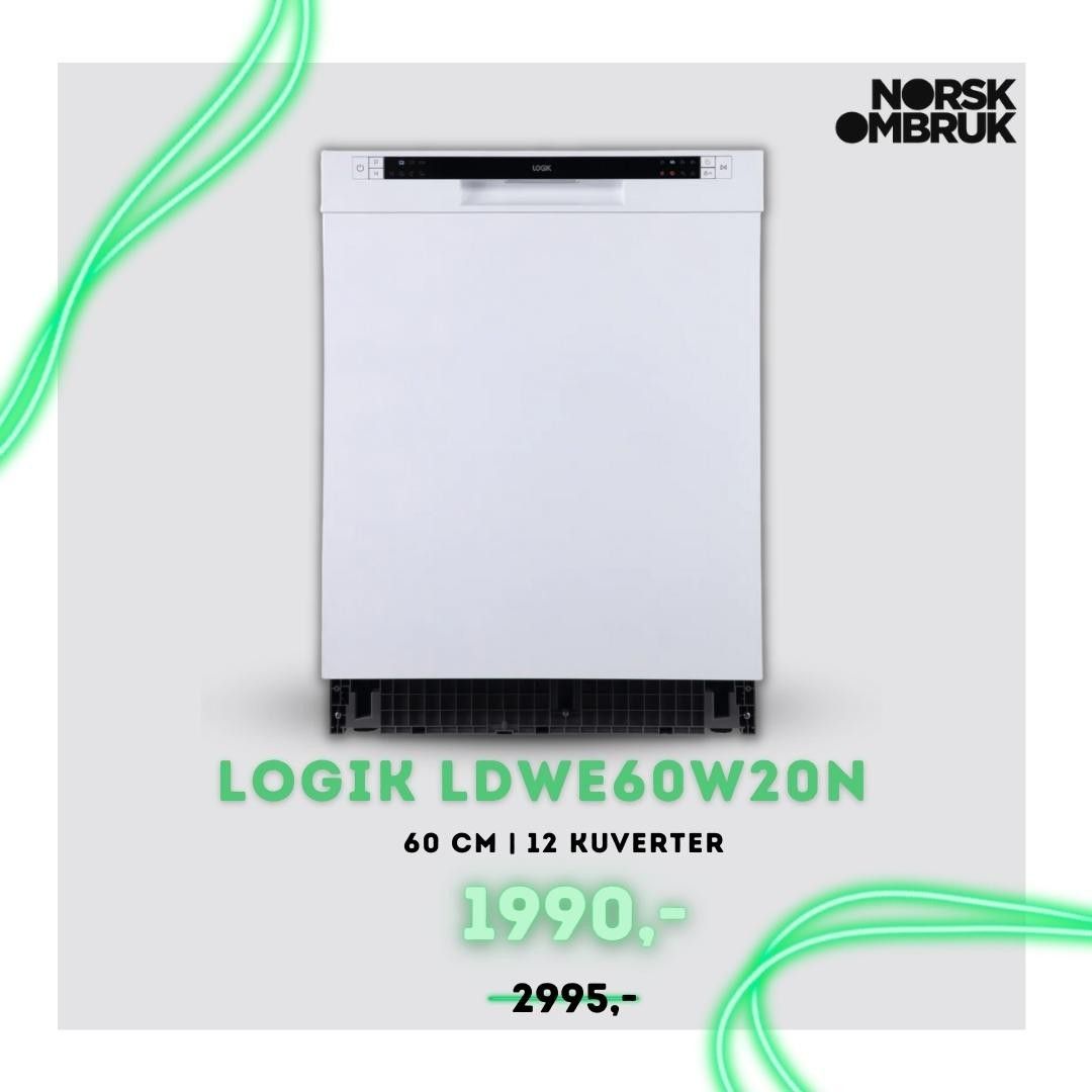 Logik oppvaskmaskin LDWE60W20N FINN