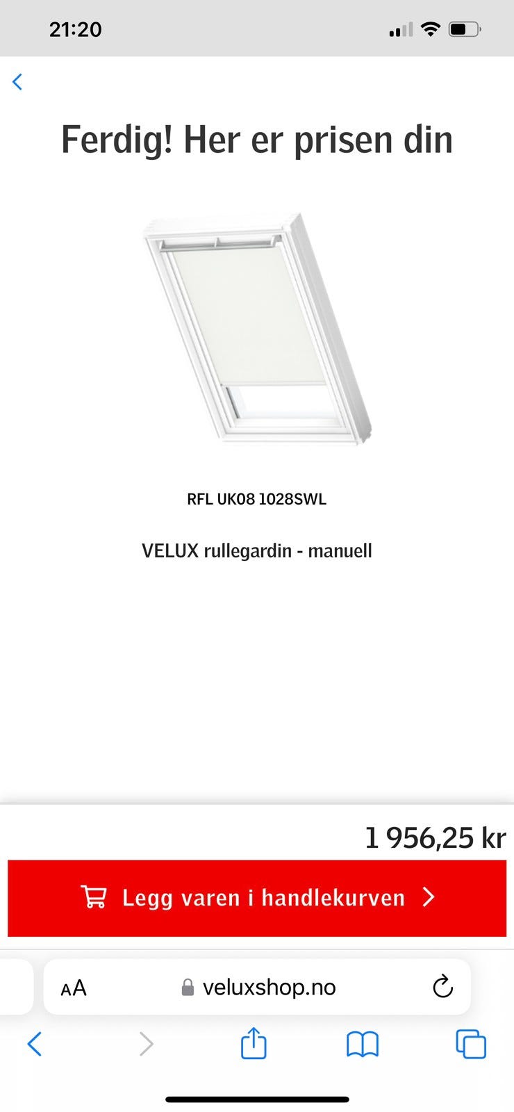 Velux gardin til GGU UK08 FINN