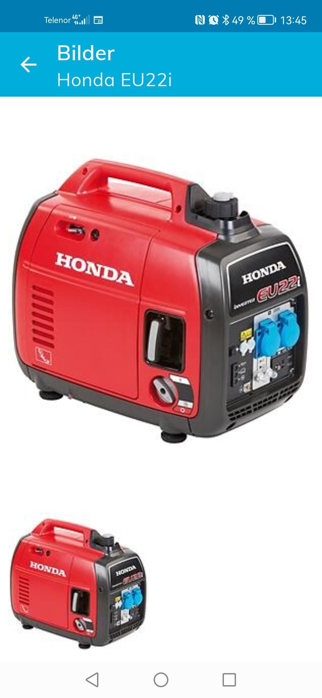 Honda EU22i Aggregat M 5 Liter Bensin Selges Rimelig FINN Torget