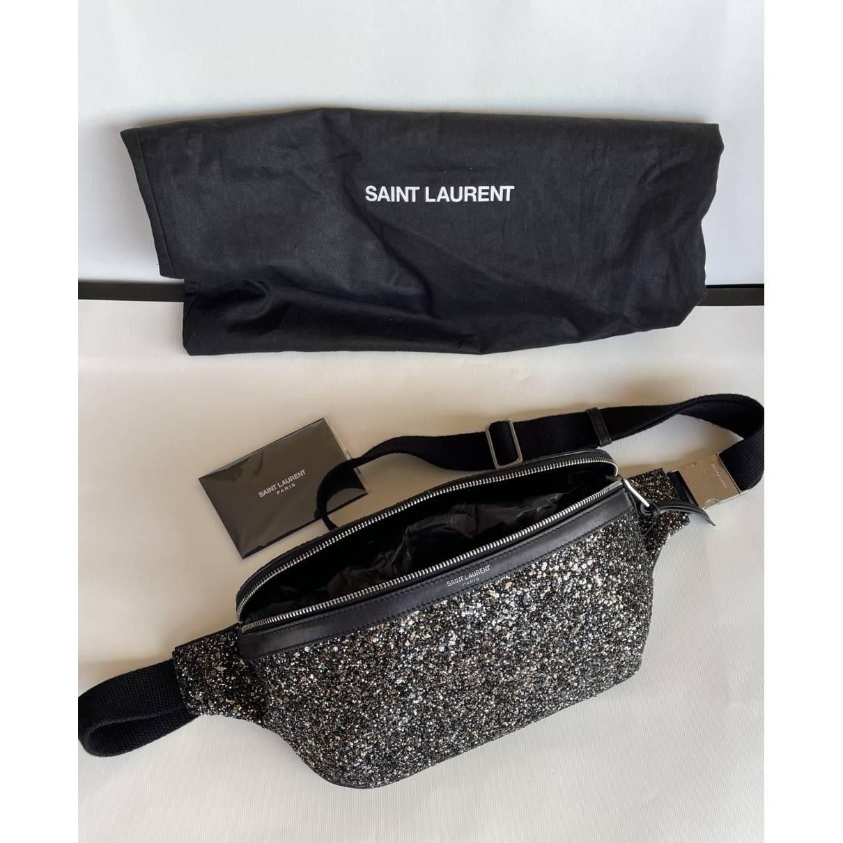 Saint laurent hotsell glitter belt bag