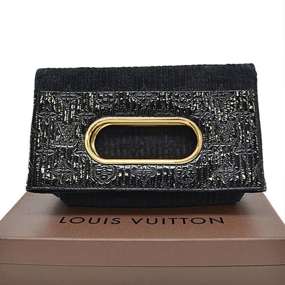 Louis Vuitton Black Monogram Limited Edition Motard Before Dark Clutch  Louis Vuitton