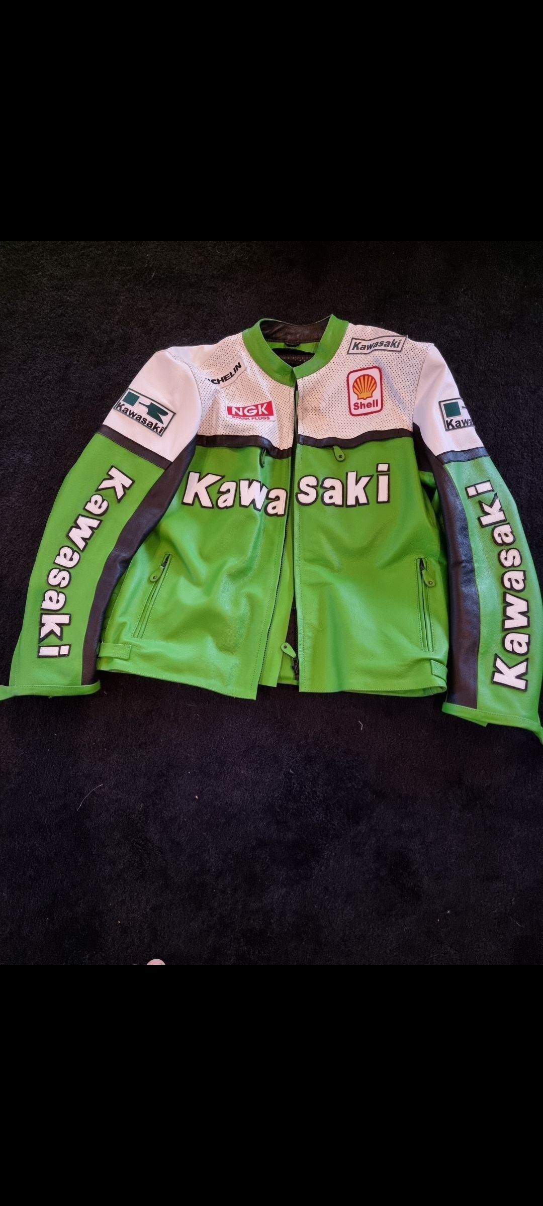 Kawasaki skinn jakke | torget
