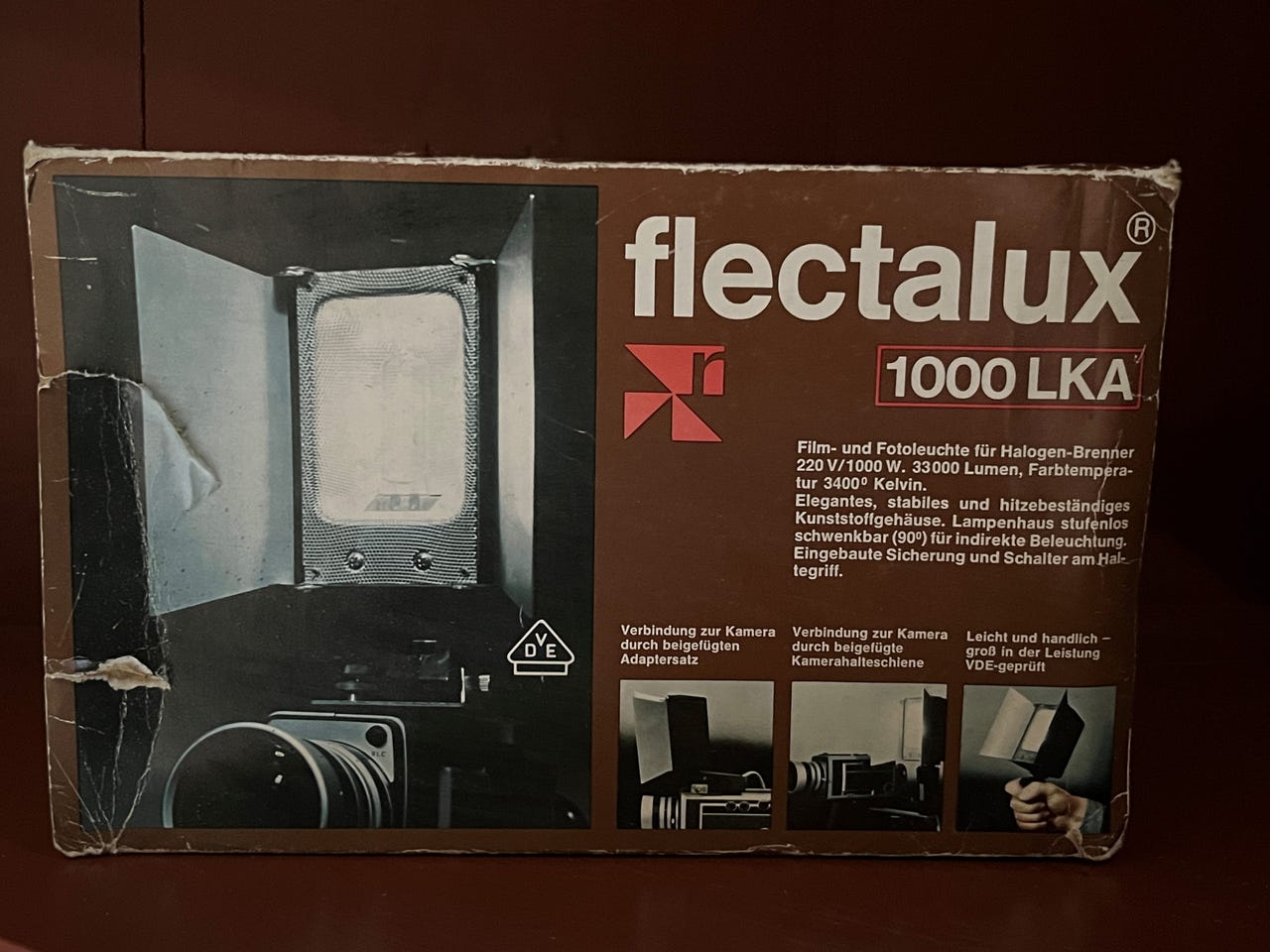 Torche halogène Kaiser 3048-3049 avec lampe de 1000 W emballage d'origine tbe