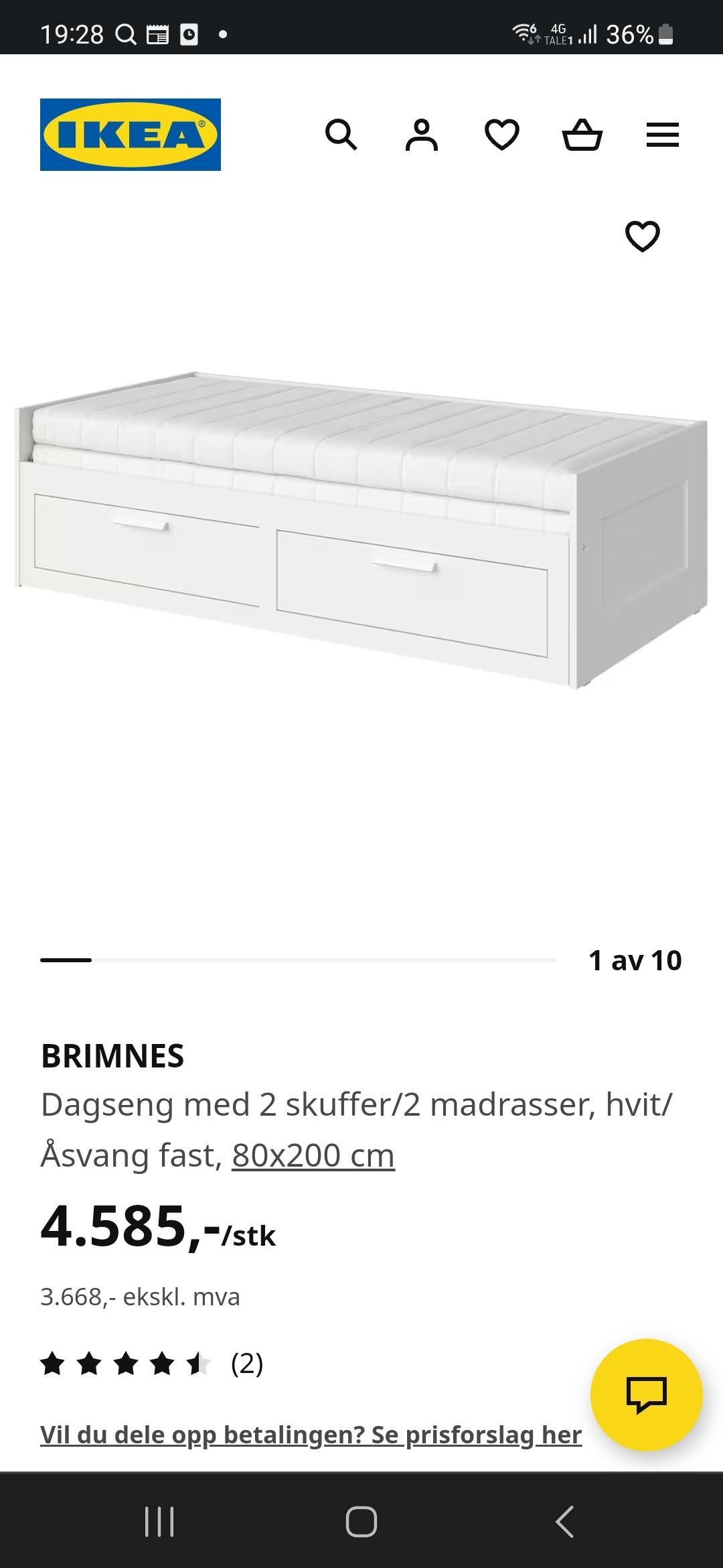 Ikea Brimnes sovesofa. FINN torget