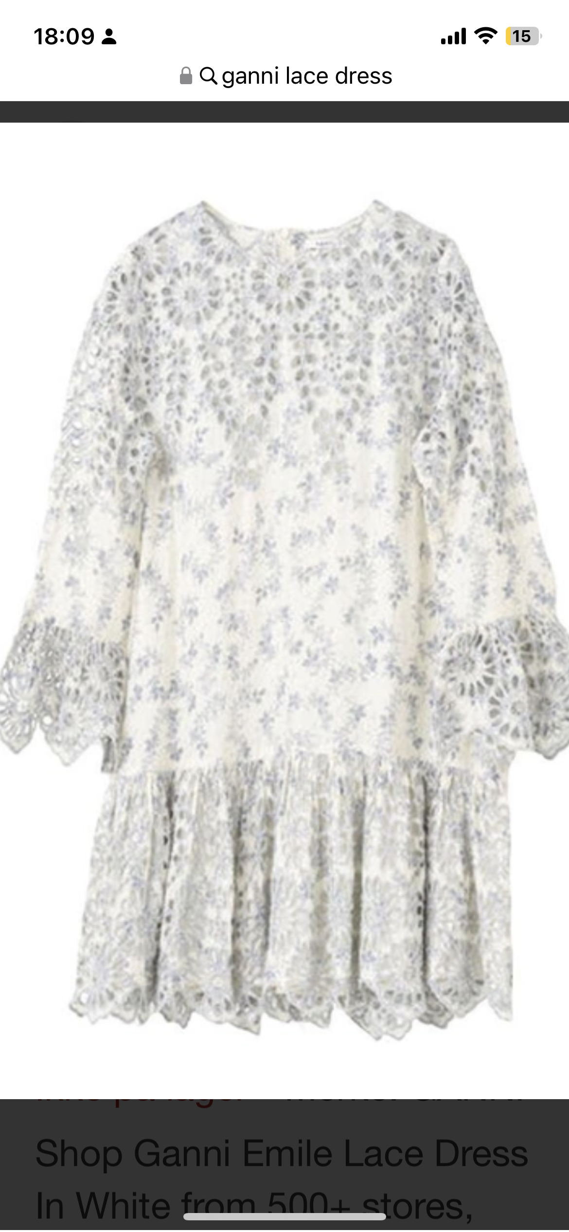 Ganni emile lace clearance dress