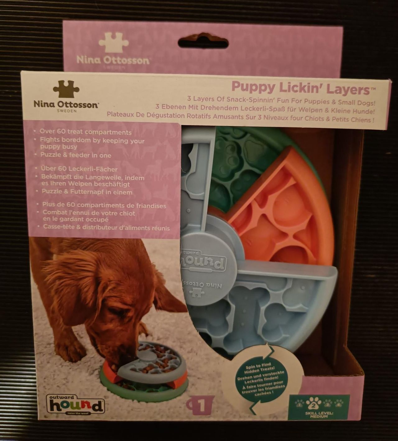 PUPPY LICKIN' LAYERS - DOG PUZZLE & FEEDER IN ONE - Nina Ottosson