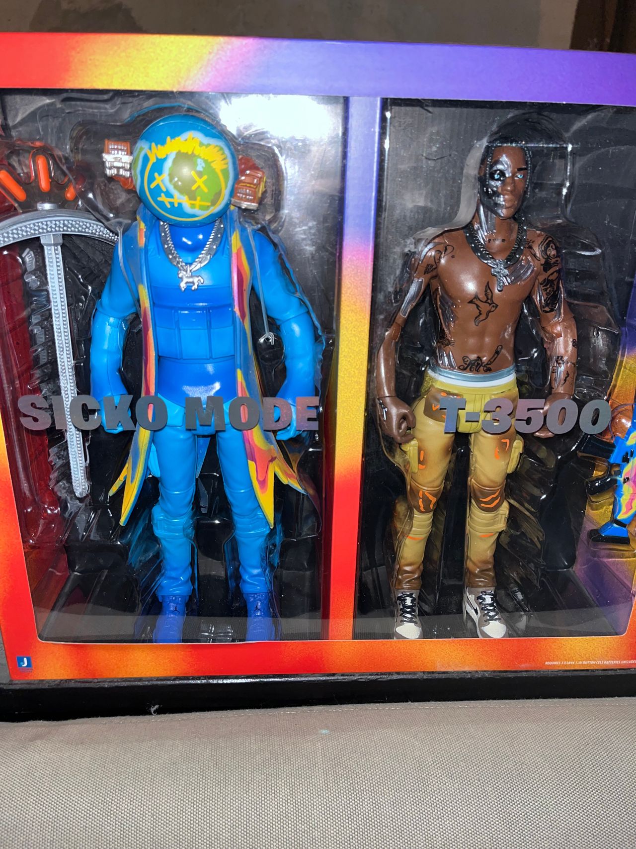 Travis Scott Fortnite 12 Action Figure Duo Set & Nerf Blaster KUB