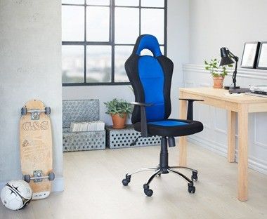 KAN LEVERE RASK Jysk Gaming stol chair SNERTINGE black blue FINN torget