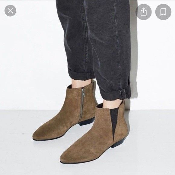 ISABEL MARANT toile Hey Jude Patsha Hazel Suede Chelsea Boots str