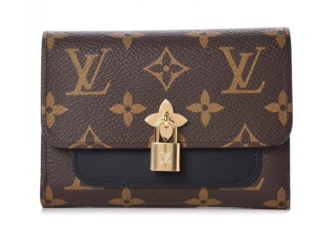 Sell Louis Vuitton Monogram Flower Lock Compact Wallet - Brown
