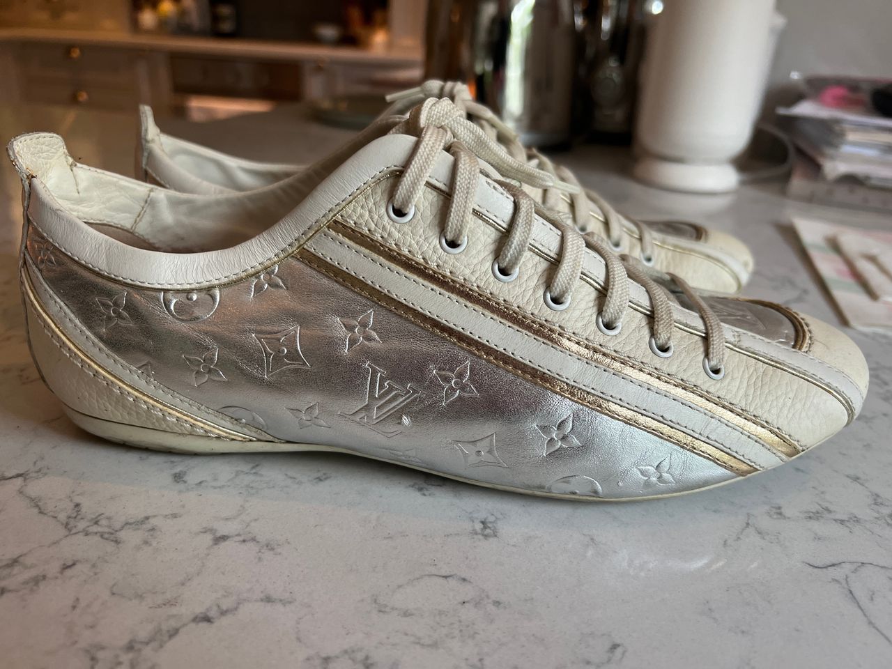Louis Vuitton sko Hvite / sølv