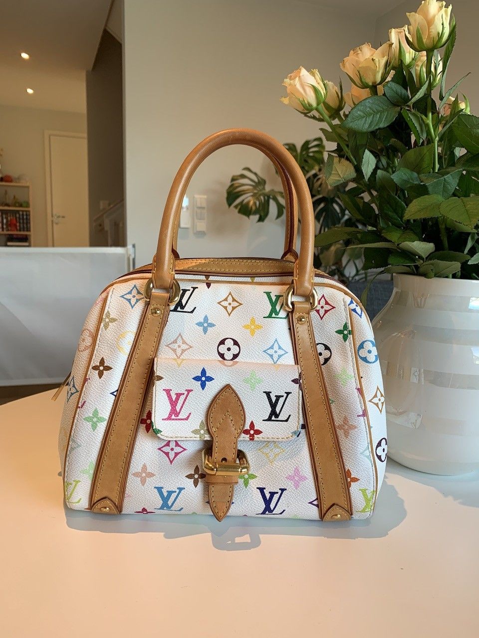 LOUIS VUITTON VINTAGE MULTICOLOR PRISCILLA SATCHEL