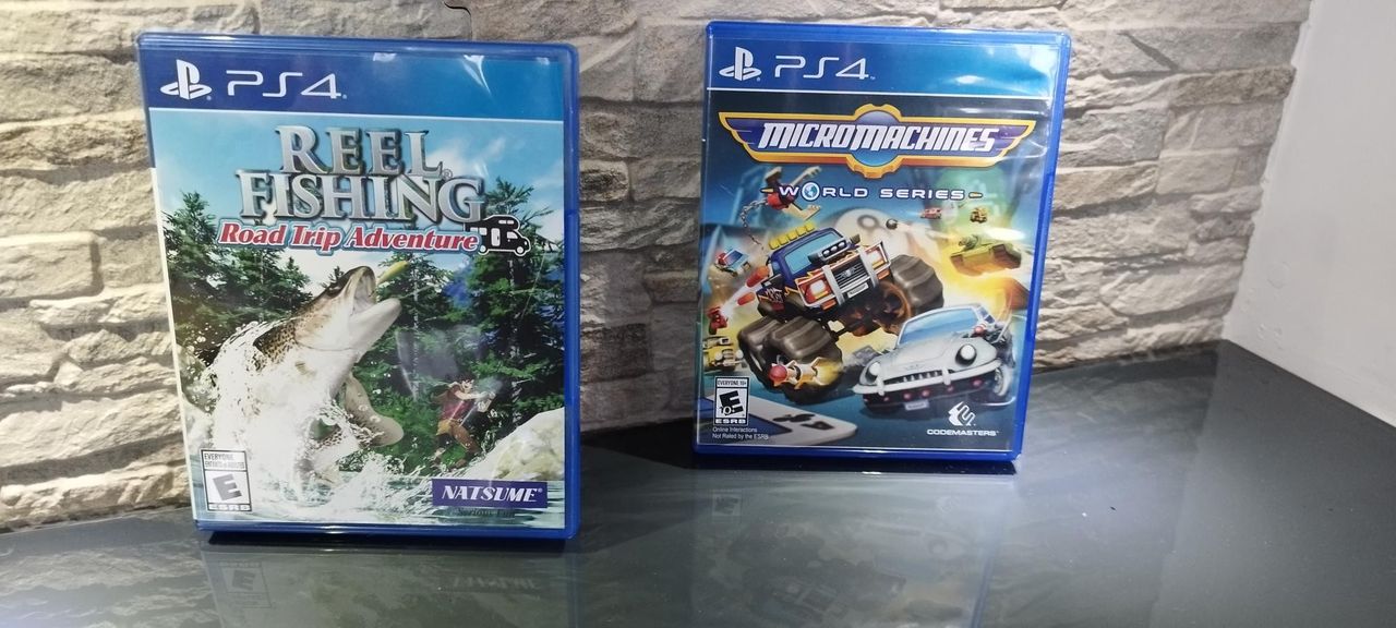 Ps4 (Real Fishing)& (Micromachines)