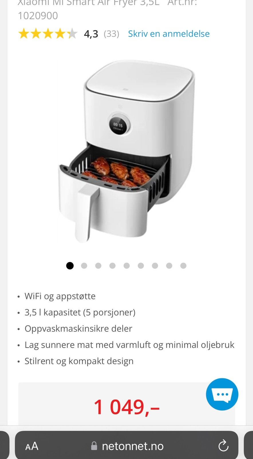 Air fryer outlet netonnet