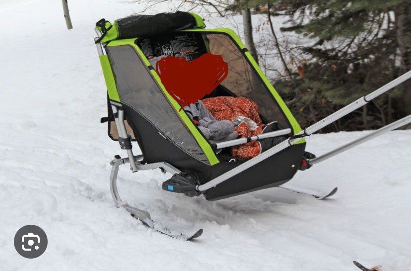 Thule chariot cheetah shop 2 ski kit