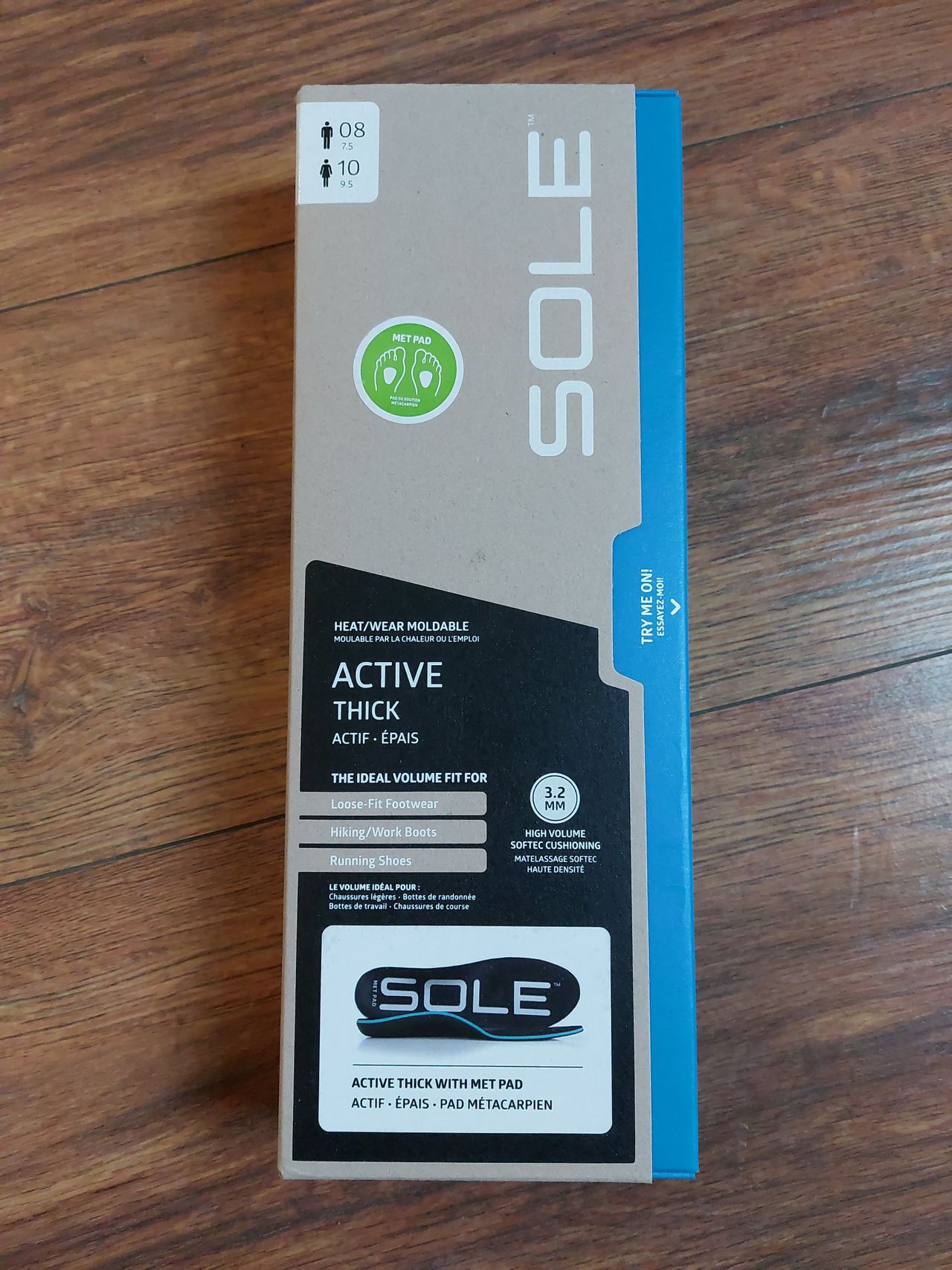 Sole active thick with met best sale pad