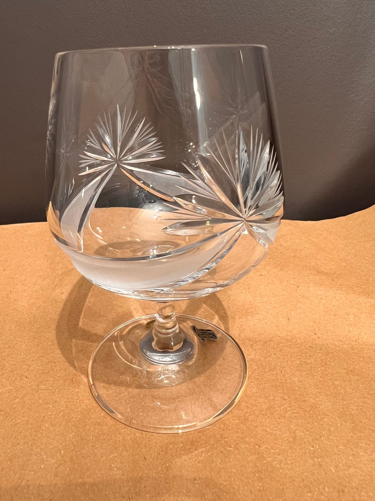 Cognac brandy krystallglass Bohemia krystall, 6 ubrukte FINN