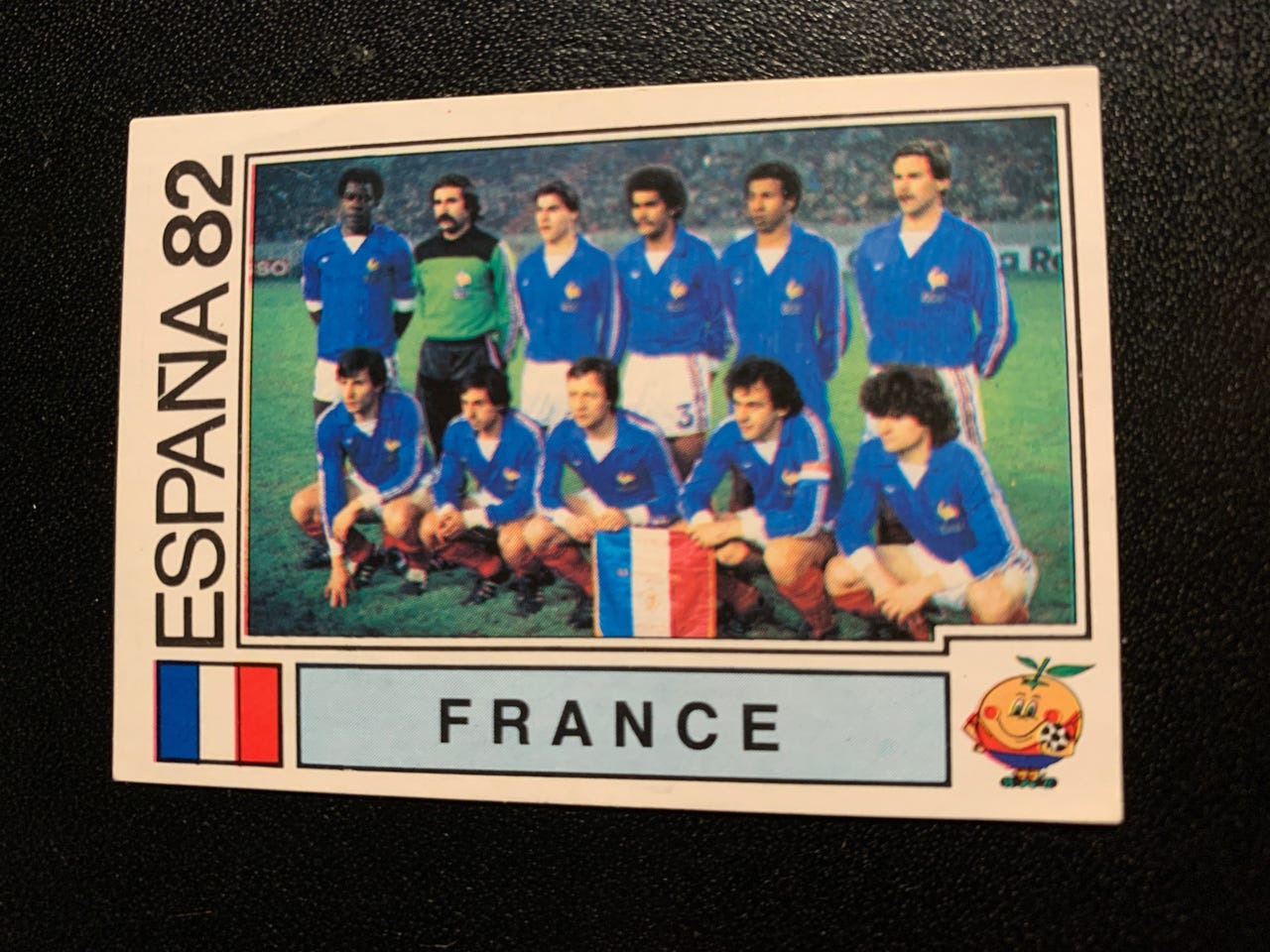 Michel Platini of Les Bleus in 1982 World Cup action against Czechoslovakia