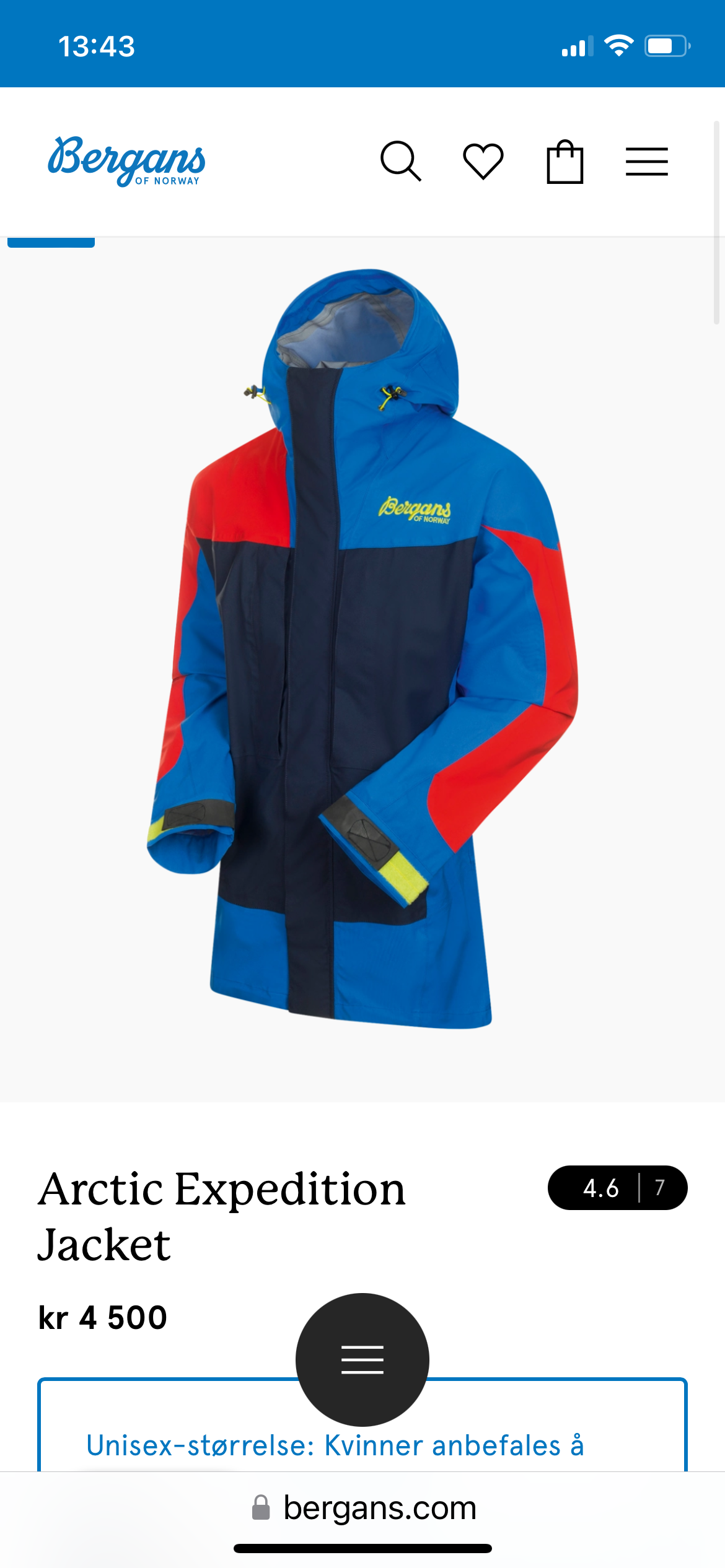 Bergans arctic outlet expedition jacket