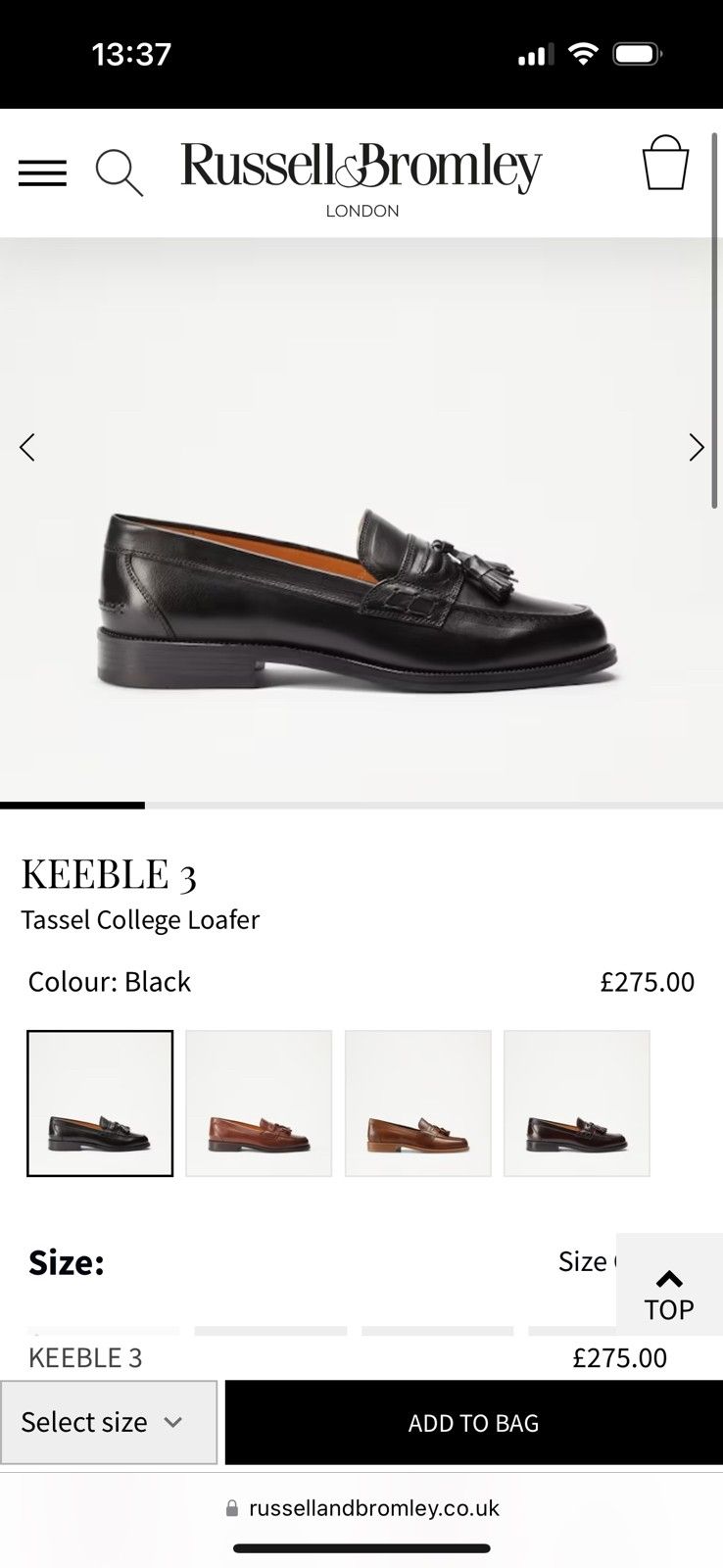 Russell and bromley hot sale keeble 3