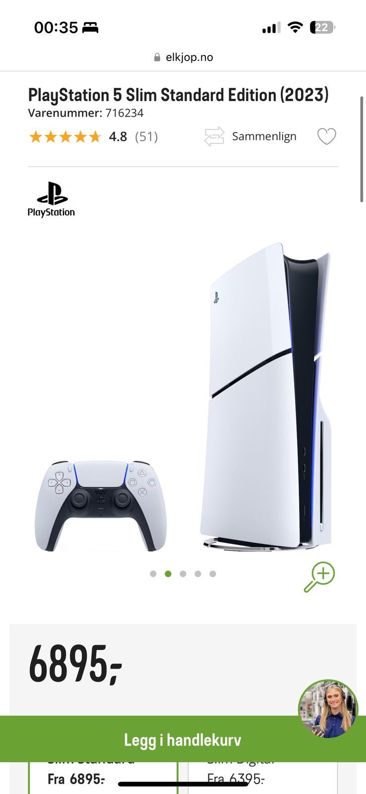 PlayStation 5 Slim Standard Edition (2023) - Elkjøp