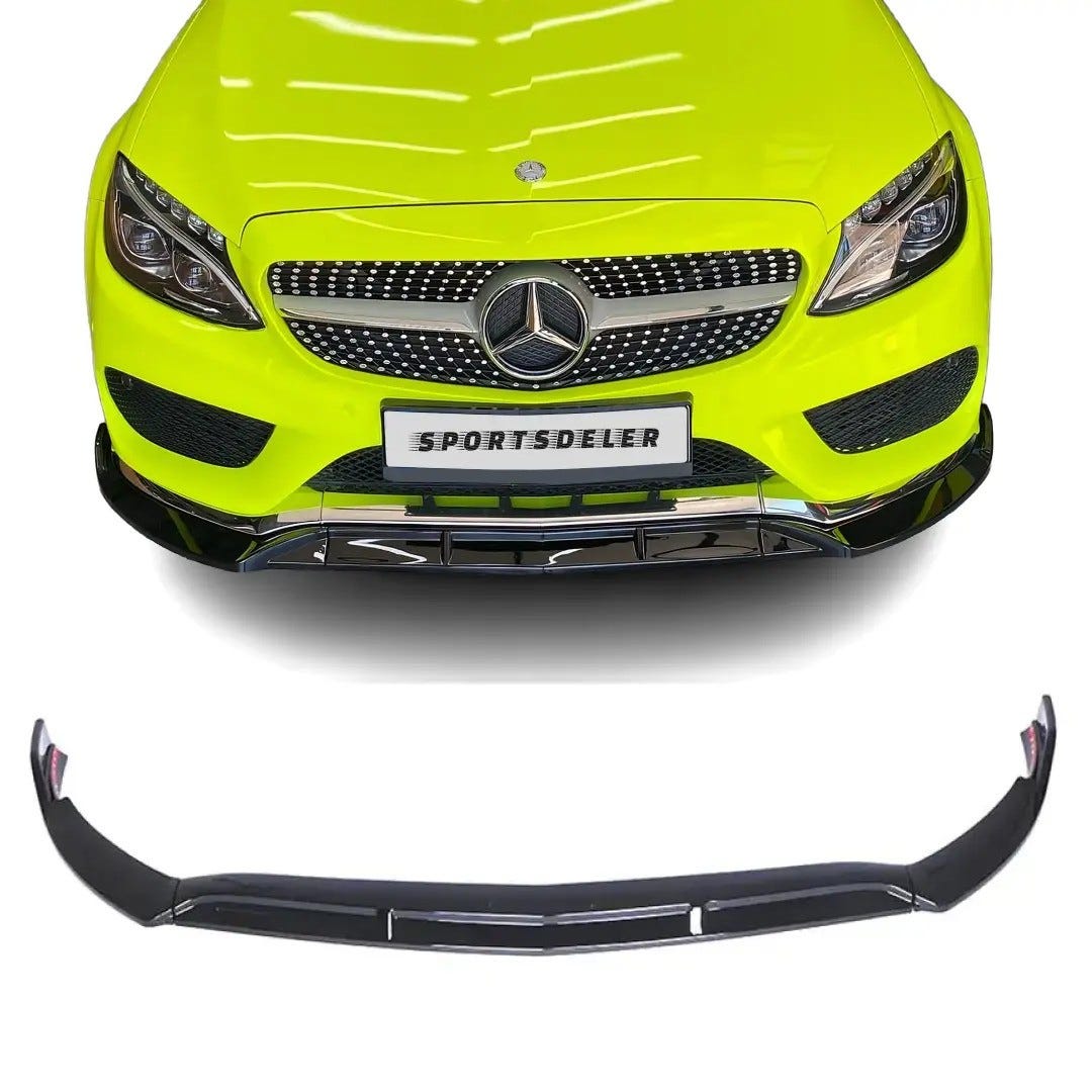Frontspoiler Für Mercedes C-Klasse W205 - Carbon Optik Spoilerlippe Für 2018-2021 Modelle