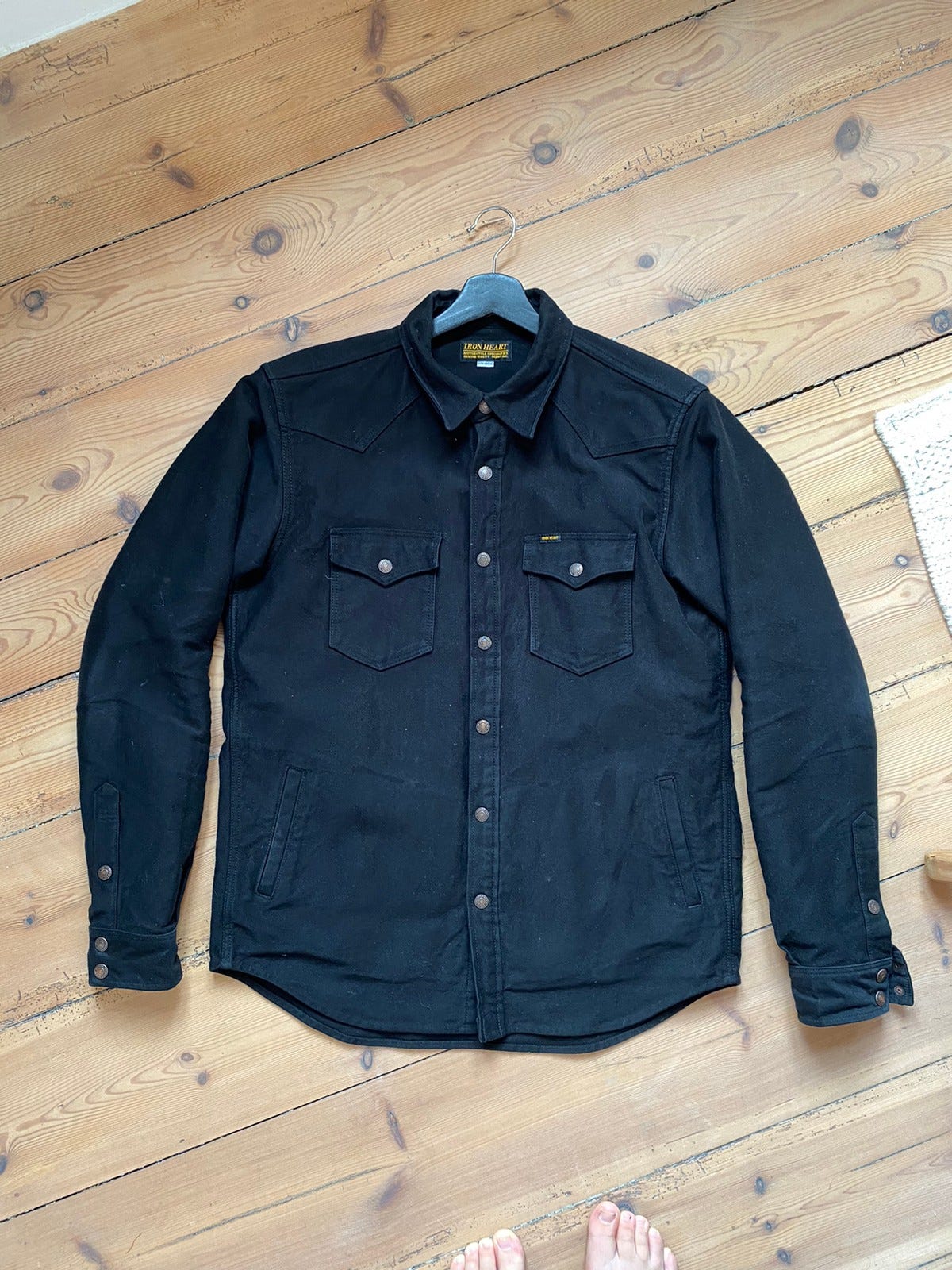 Iron Heart 12oz Moleskin CPO Shirt Black Size XXXL FINN