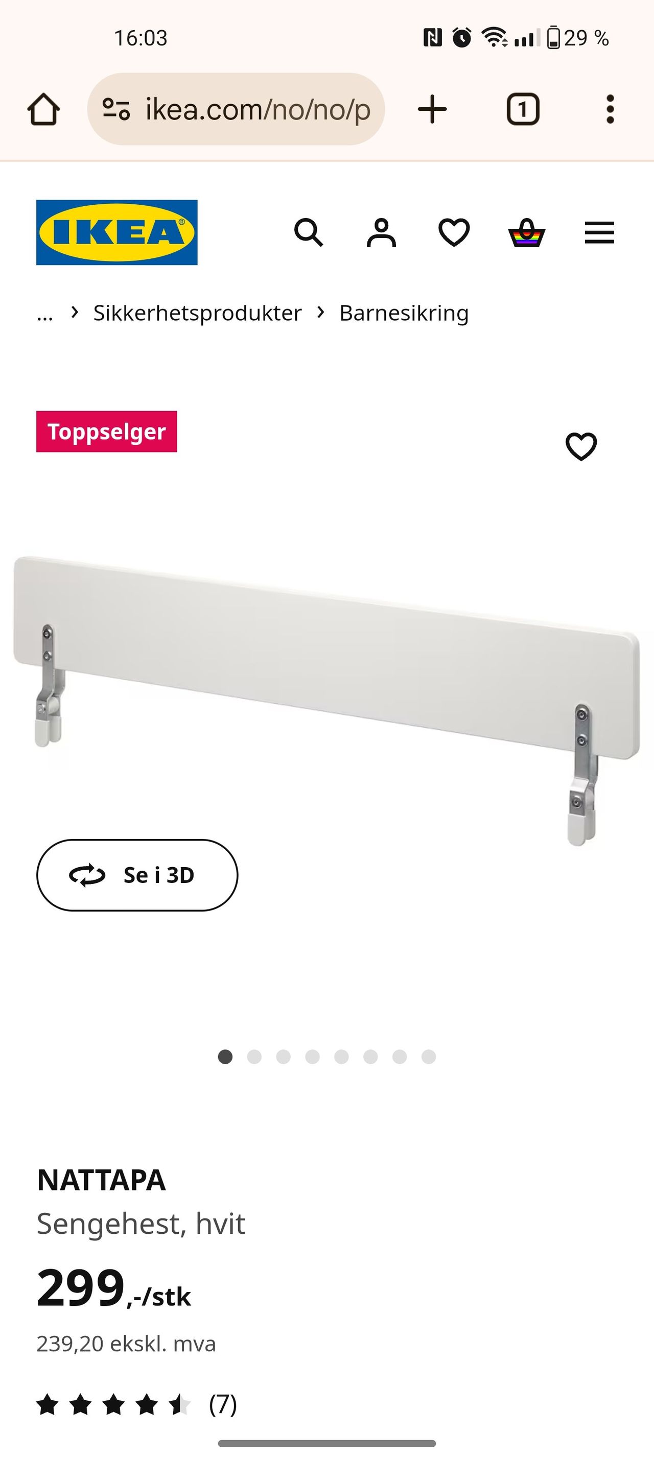 Ikea Nattapa Sengehest | FINN Torget