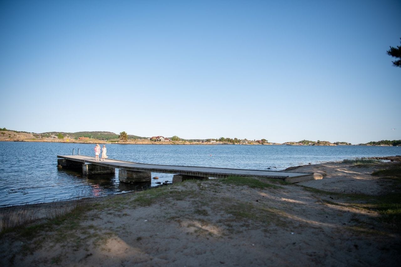 Strand i gangavstand Galleribilde