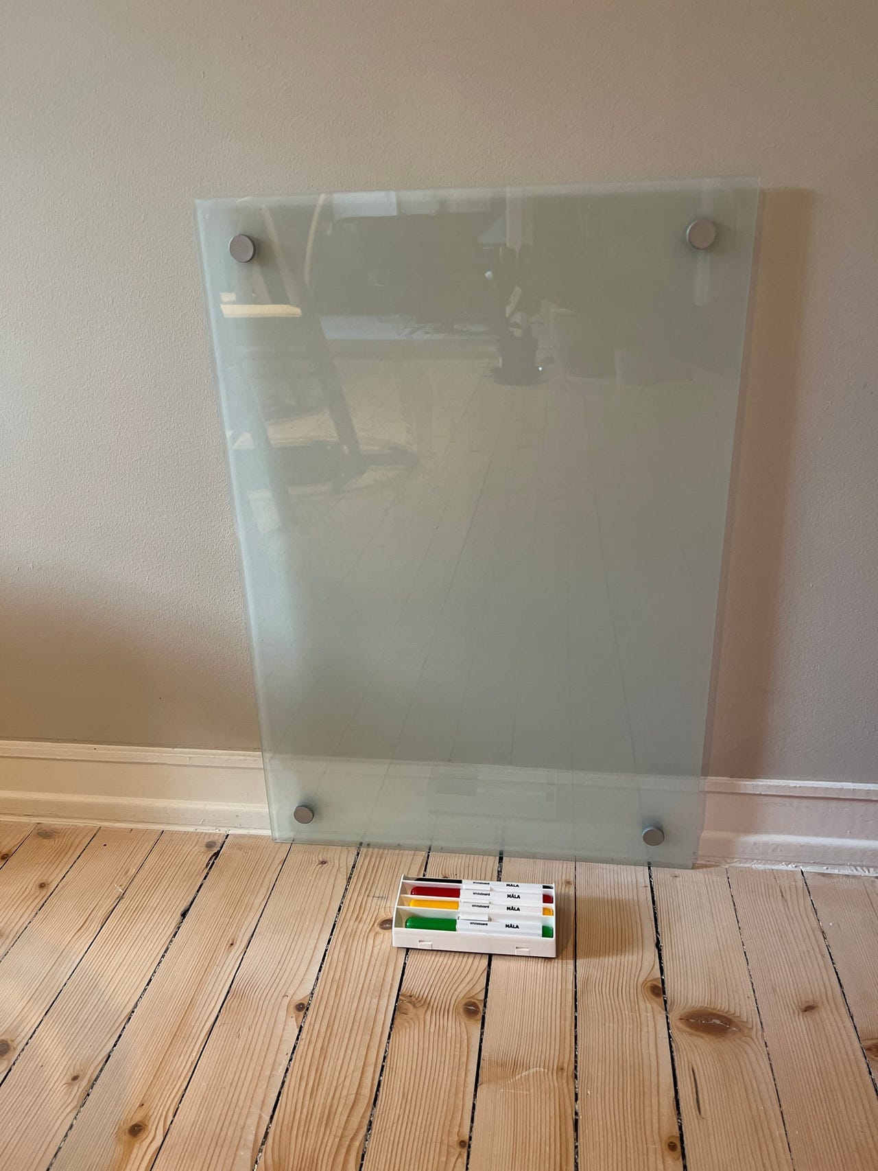 Tavle/white board i frostet glass, IKEA FINN