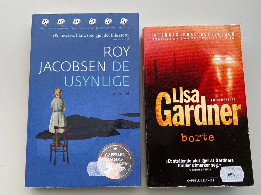 LISA GARDNER, Borte og ROY JACOBSEN, De usynlige | FINN-torget