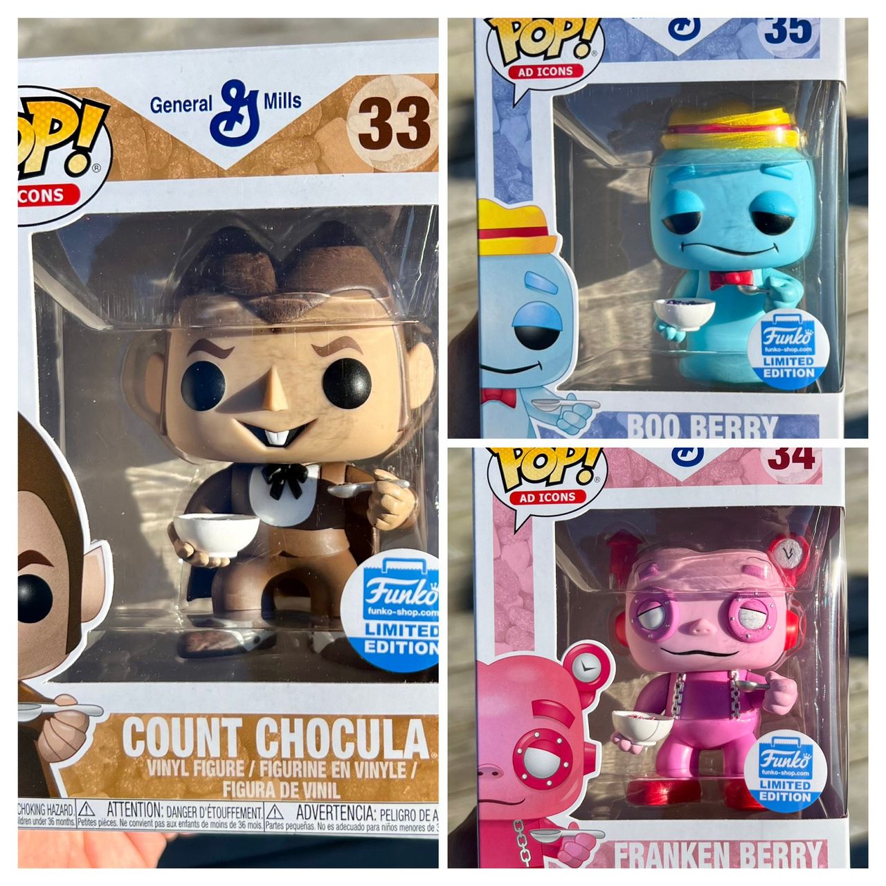 Funko Pop Ad Icon selling Set Boo Berry Count Chocula Frankenberry Vaulted