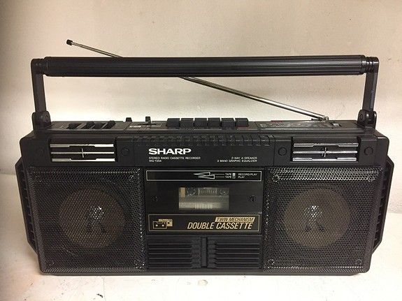 Sharp WQ- T234H stereo radio cassette recorder, sold vintage Sharp cassette player