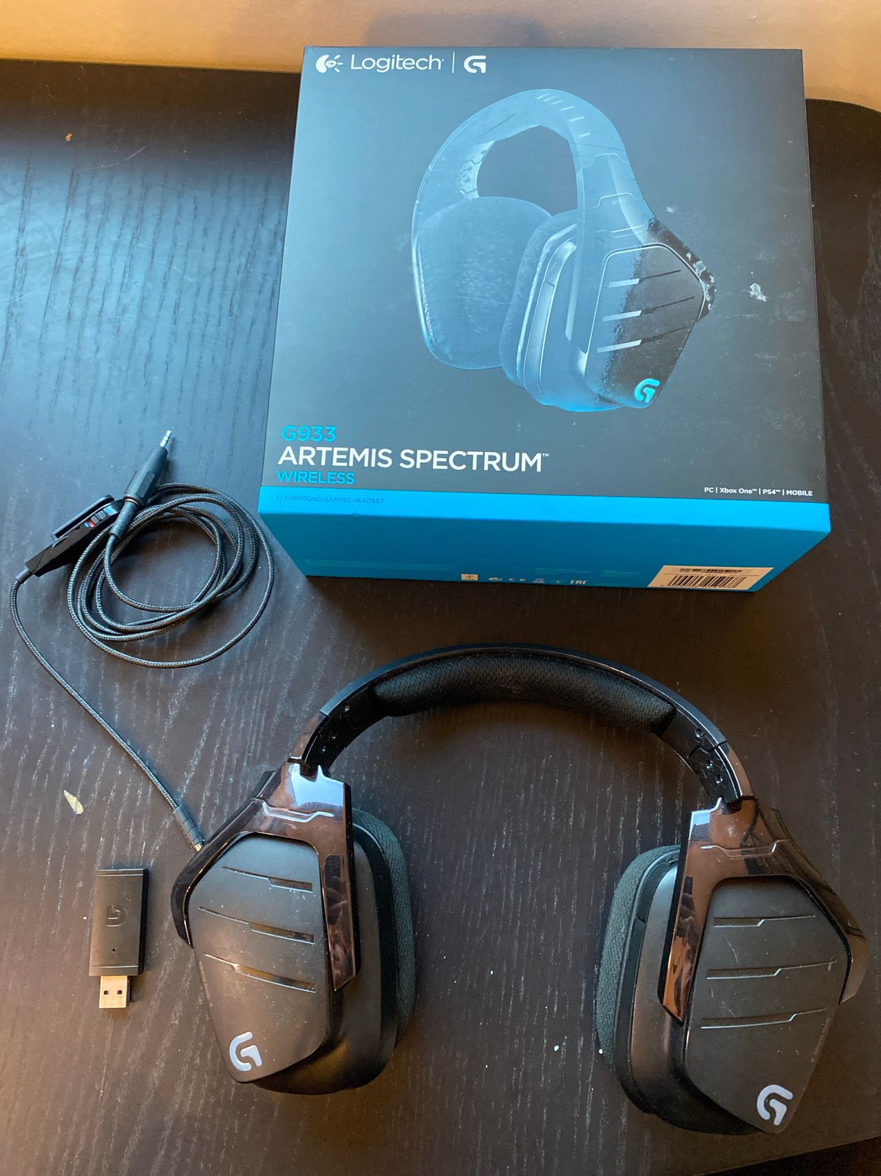 Logitech G993 Tradlost Headset I Med Mikrofon Surroundlyd FINN torget