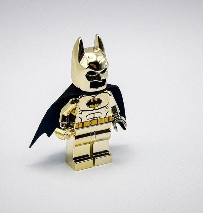 Lego - Chrome Gold Plated Batman Marvel Super Hero Custom Item ...